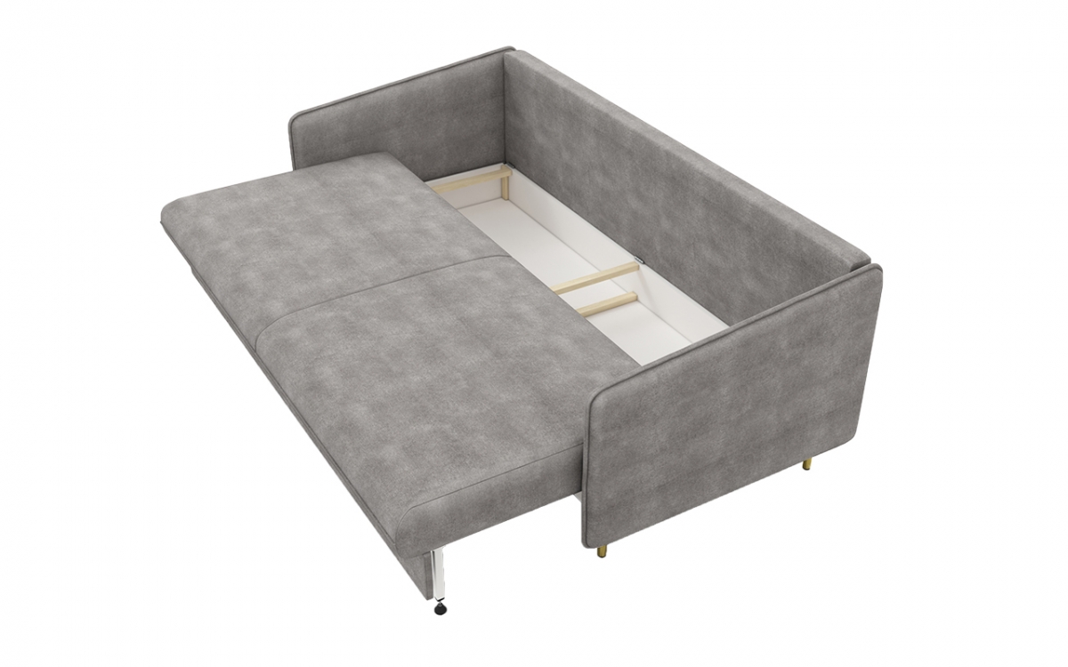 Canapea cu funcție de dormit Taila - Gemma 86, Picioare aurii gri Gauč Taila cu spațiu de depozitare na posciel 