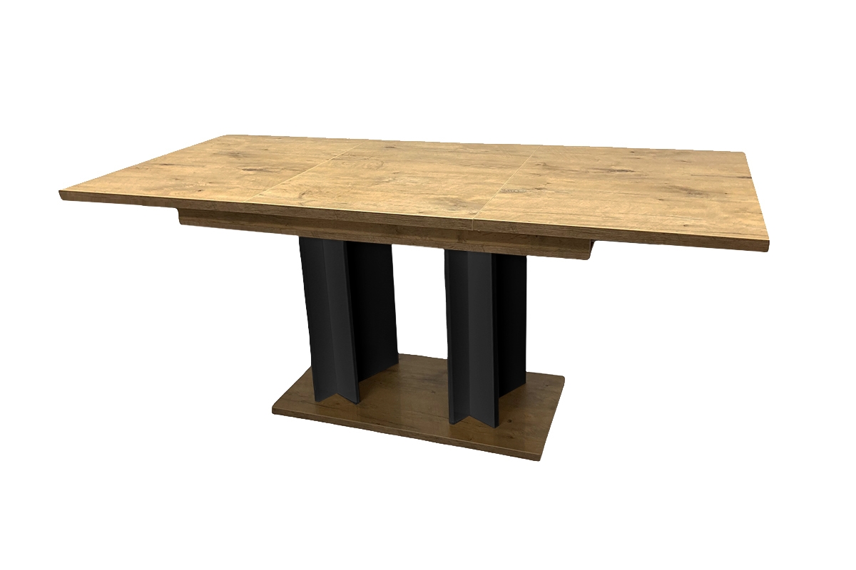 Rozkladací stôl Lutaret - Dub lancelot/Čierny mat stôl lutaret Pracovna doska rozlozony
