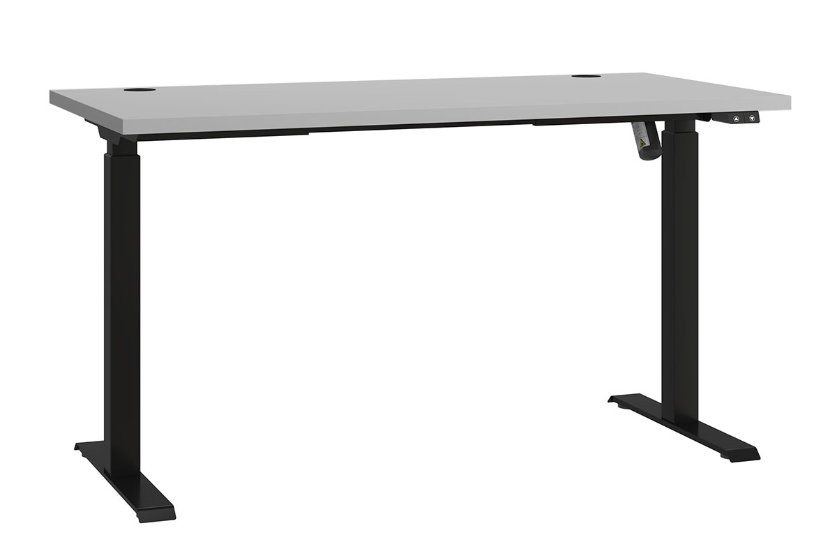 Písací stôl s elektricky nastaviteľnou výškou Glibia - svetlý šedý Písací stôl z regulacja wysokosci