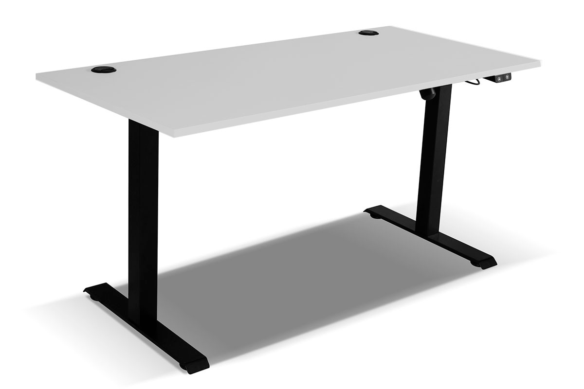psací stůl s elektricky nastavitelnou výškou Glibia - jasný šedý šedý nastavitelné psací stůl