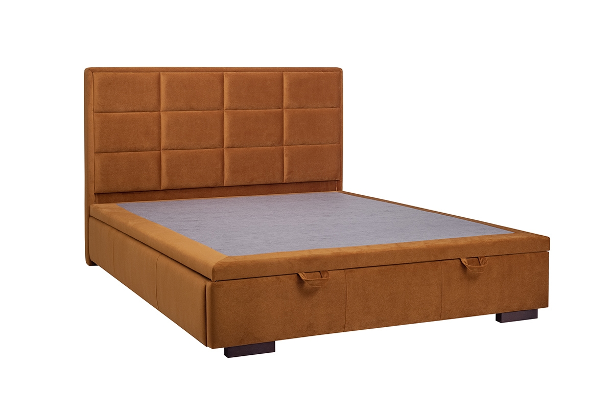 postel pro ložnice s čalouněným stelazem a úložným prostorem Menir - 140x200  postel pro ložnice s čalouněným stelazem 