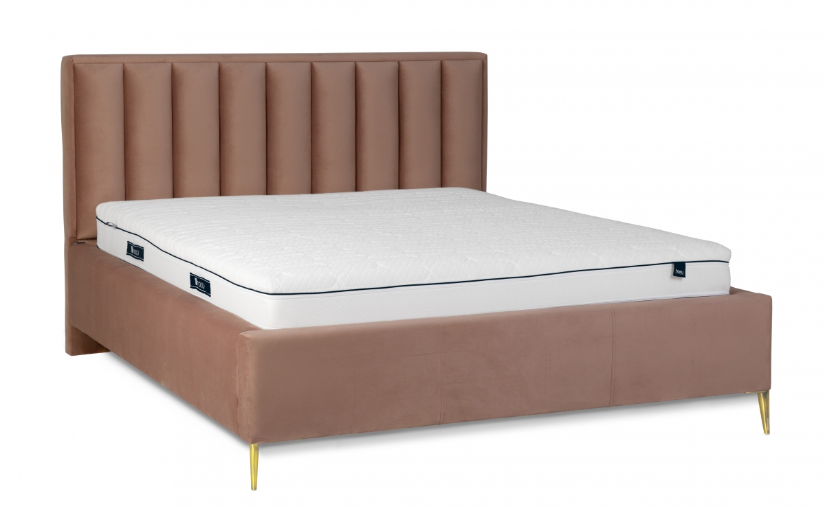 postel čalouněné pro ložnice ze stelazem Misel - 160x200, Nohy zlaté postel čalouněné pro ložnice 160 