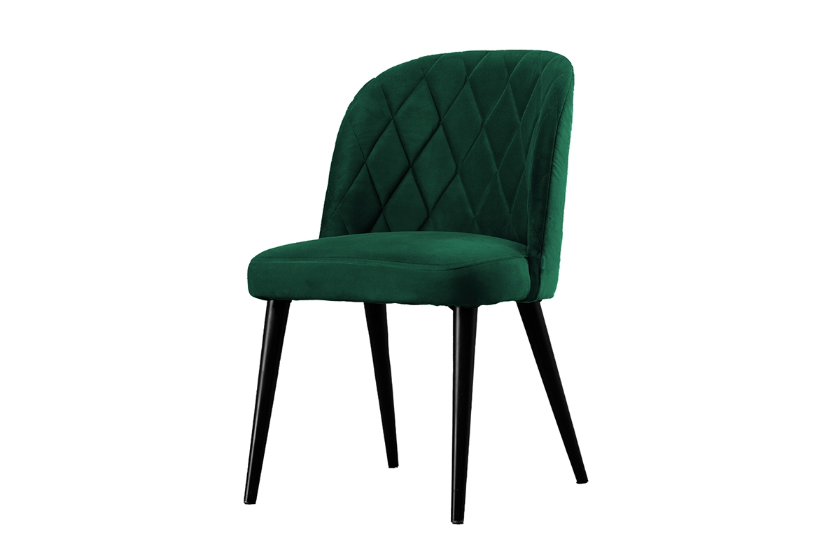 židle drewniane Azarro s čalouněným sedákem - tmavý Zelený Zetta 298 / černé Nohy Zeloné židle čalouněné