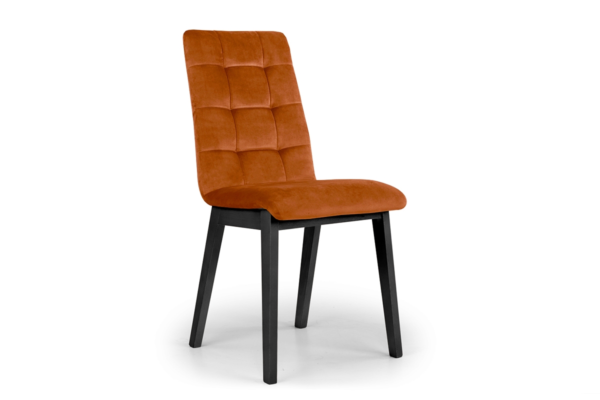 dřevěna židle Platinum 4 s čalouněným sedákem - Oranžový Salvador 14 / černé Nohy pomaranczowe židle na czarnych nogach