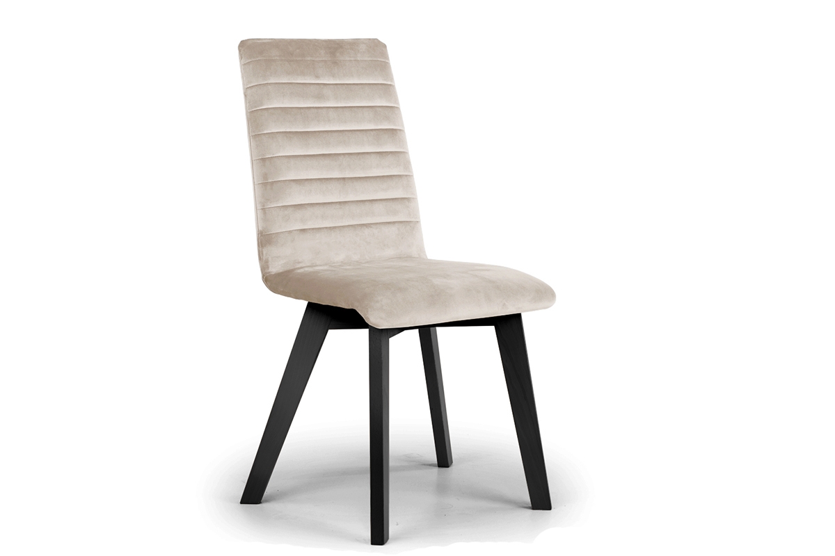 židle čalouněné Modern 2 na drewnianych nogach - Béžová Salvador 02 / černé Nohy židle bezowe z czarnymi nogami