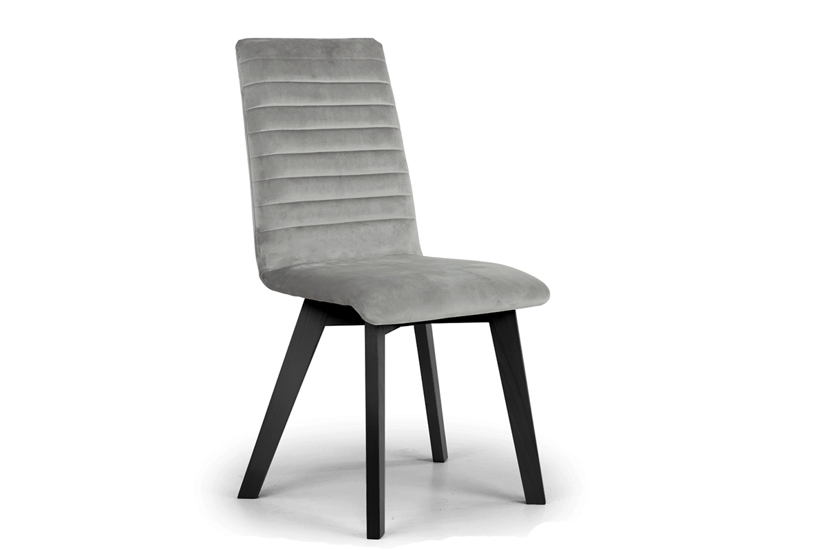 židle čalouněné Modern 2 na drewnianych nogach - šedý Salvador 17 / černé Nohy šedý židle z czarnymi nogami