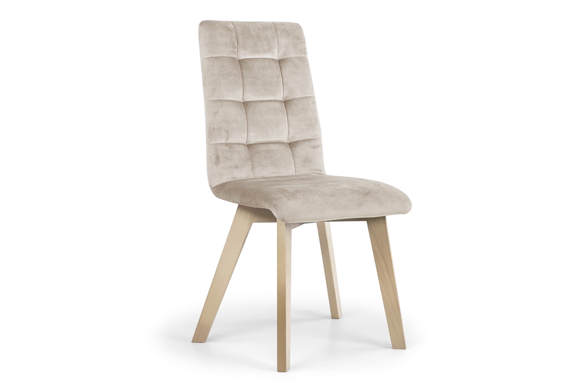 židle čalouněné Modern 4 na drewnianych nogach - Béžová Salvador 02 / Nohy buk židle bezowe na bukowych nogach