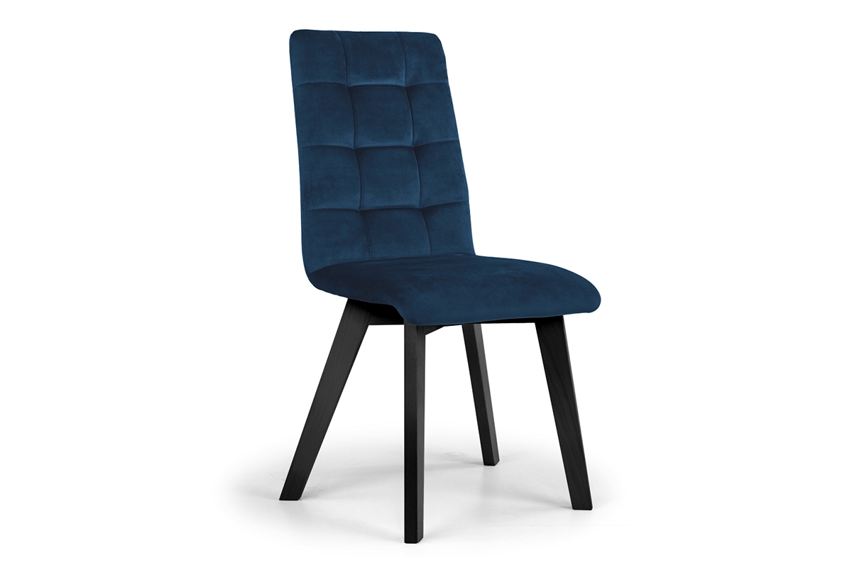 židle čalouněné Modern 4 na drewnianych nogach - Námořnická modrá Salvador 05 / černé Nohy granatowe židle na czarnych bukowych nogach