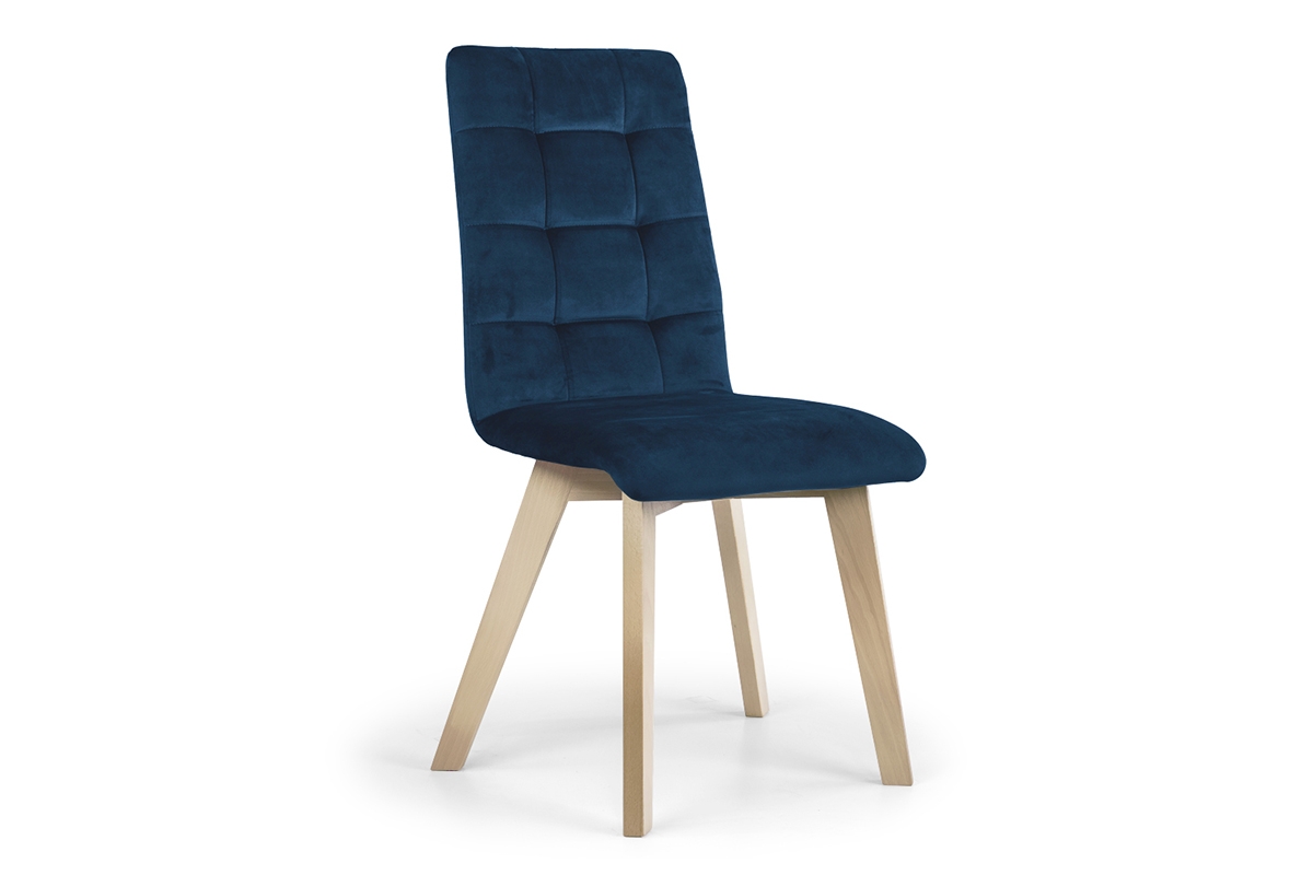 židle čalouněné Modern 4 na drewnianych nogach - Námořnická modrá Salvador 05 / Nohy buk granatowe židle z bukowymi nogami