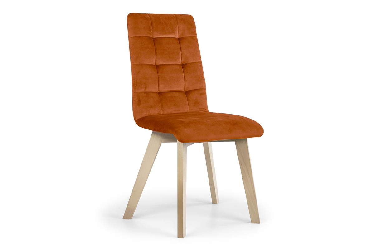židle čalouněné Modern 4 na drewnianych nogach - Oranžový Salvador 14 / Nohy buk pomaranczowe židle na bukowych nogach