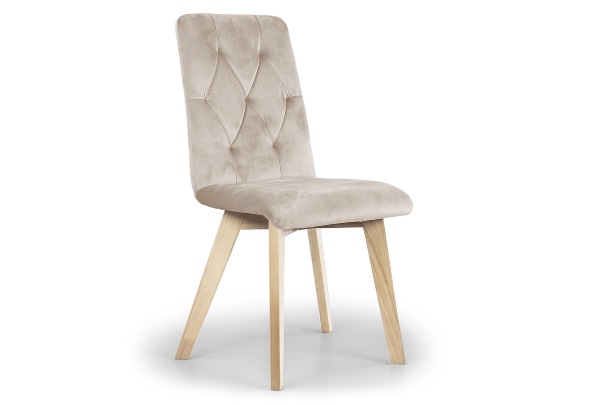 židle čalouněné Modern 5 na drewnianych nogach - Béžová Salvador 02 / Nohy buk bezowe židle z nogami v barvě buk