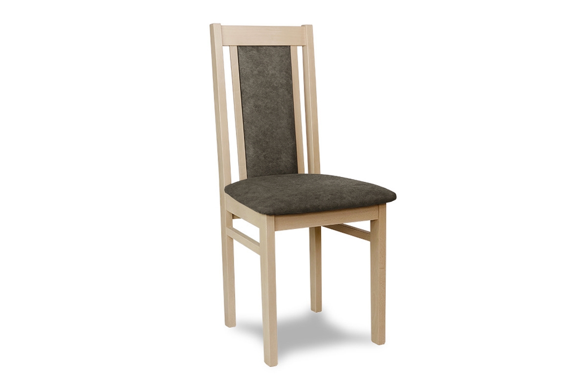 dřevěna židle čalouněné Milano - Tmavě hnědá Zetta 294 / buk dřevěna židle z grafitowa tapicerka