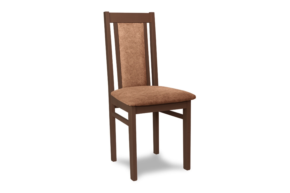 dřevěna židle čalouněné Milano - Oranžový Zetta 295 / Ořech drewniane židle z ruda tapicerka