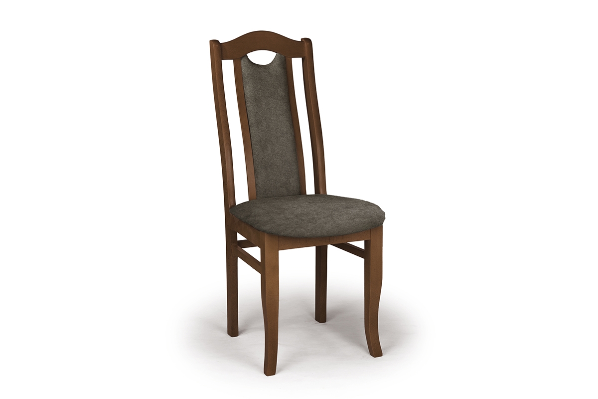 dřevěna židle čalouněné Livorno 2 - Tmavě hnědá Zetta 294 / Ořech dřevěna židle z grafitowa tapicerka