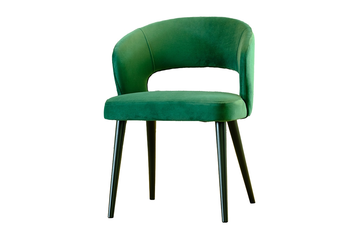 židle drewniane Luna s čalouněným sedákem Zeloné židle na nogach drewnianych