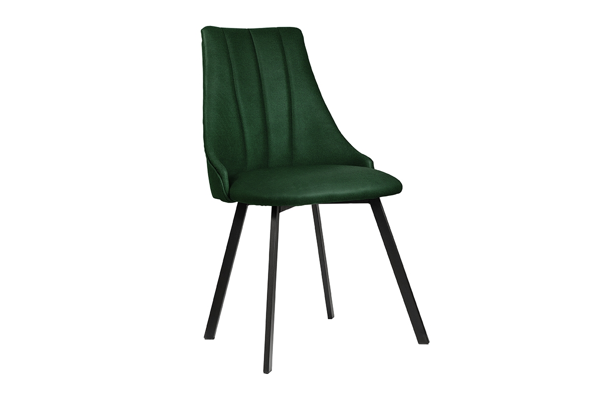 židle čalouněné na kovové podstavě Empoli 2 kov - tmavá Zeleň Element 12 / černé Nohy Zeloné židle čalouněné