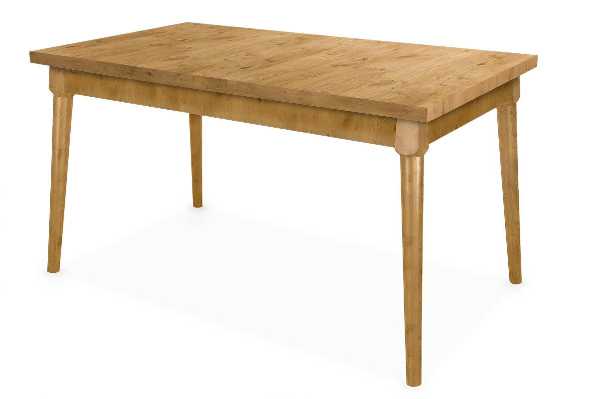Stůl rozkladany pro jídelny 120-160 Ibiza na drewnianych nogach - Dub lancelot / Nohy Dub lancelot Stůl w cieplym odcieniu drewna