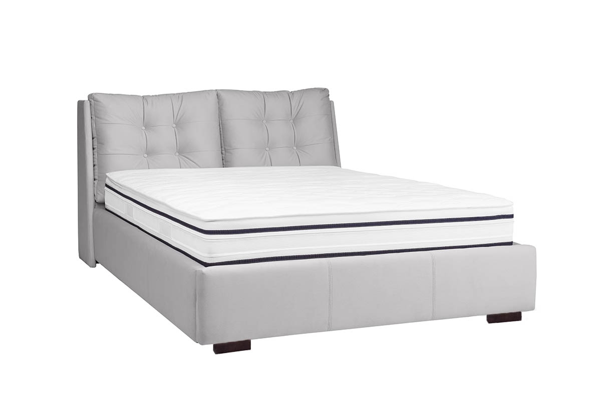 Posteľ čalúnená do  spálne  s úložným priestorom Branti - 140x200  šedá posteľ sypialniana Branti 