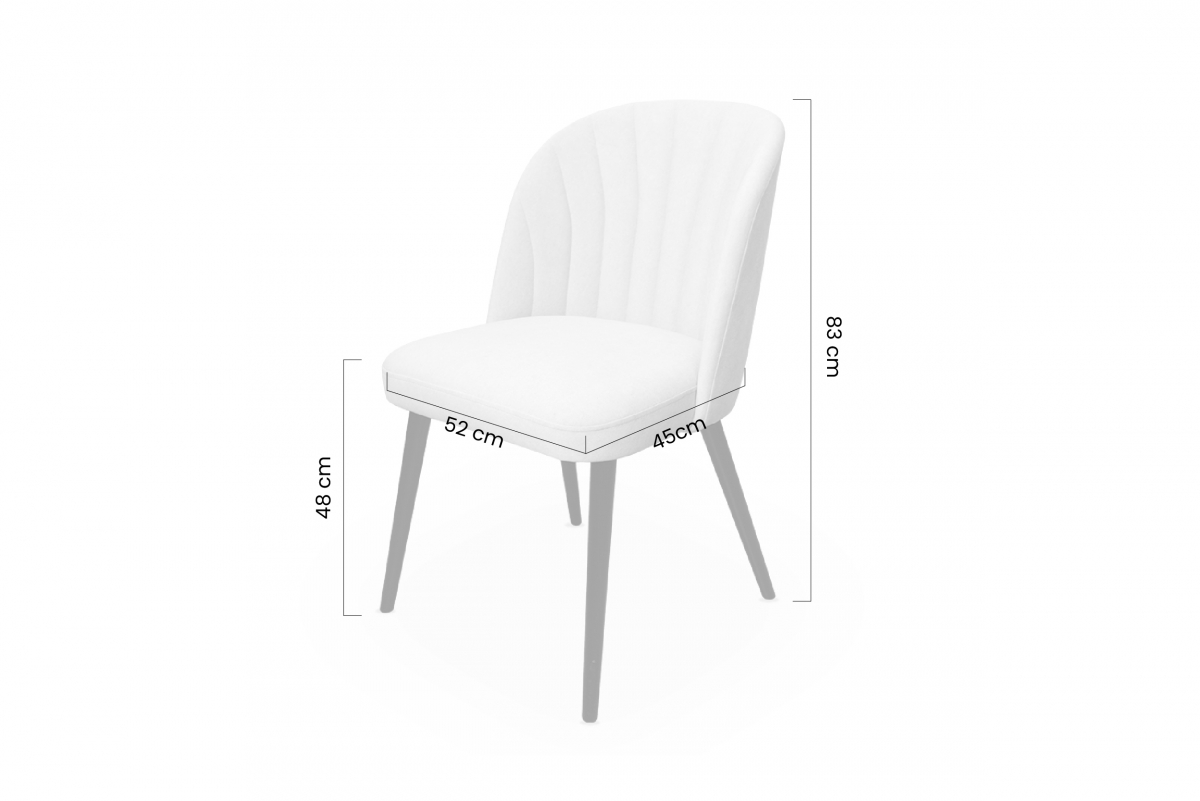 Čalouněná židle Azarro 2 - béžová Cloud 03 / černé nožky židle drewniane Azarro 2 s čalouněným sedákem - Béžová Cloud 03 / černé Nohy