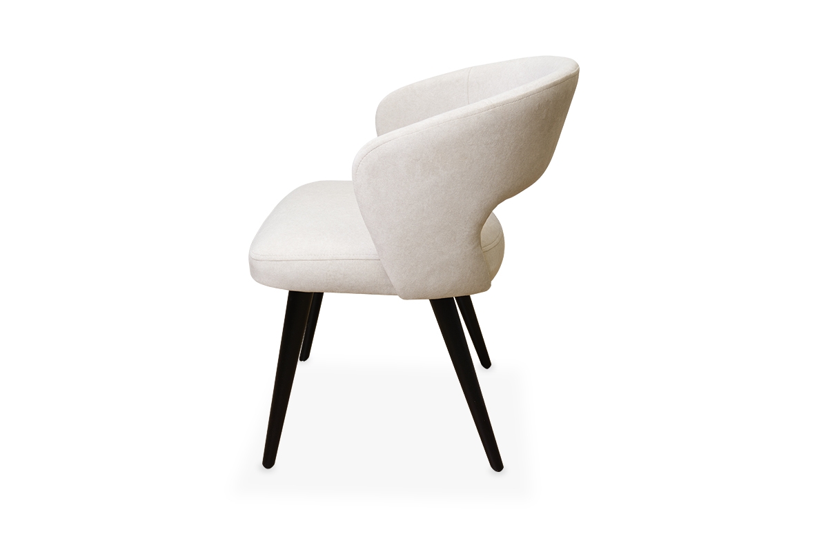 Čalouněná židle Luna - béžová Cloud 03 / černé nožky židle z bezowa tapiceroka