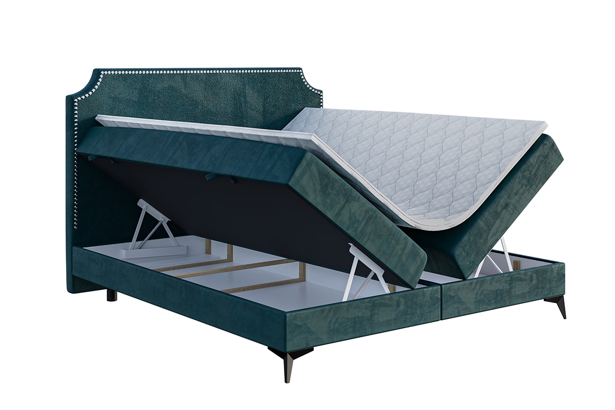 Boxspring posteľ s úložným priestorom Telio 140x200  Boxspring posteľ s úložným priestorom Telio