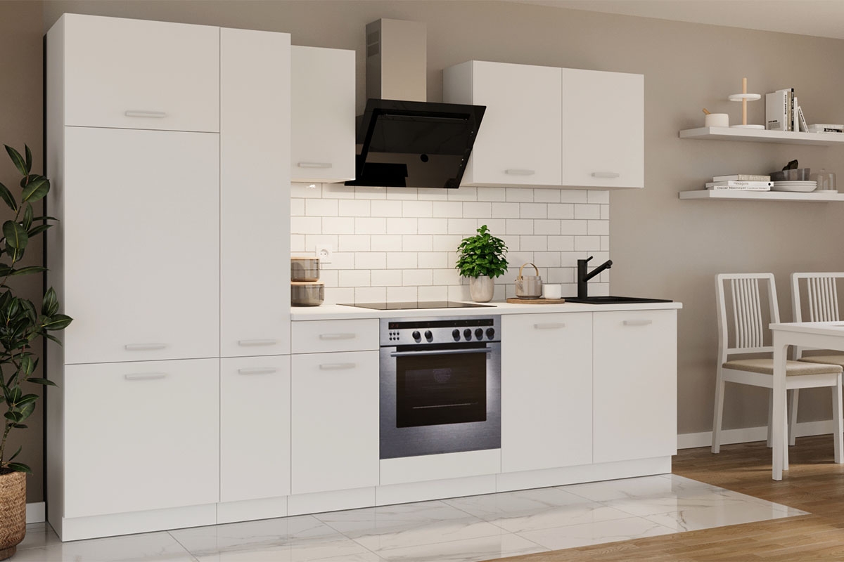 Komplet kuchyňského nábytku Otin 2,9 m - Biela/Biela Komplet kuchyňského nábytku Otin 2,9 m - vizualizácia 