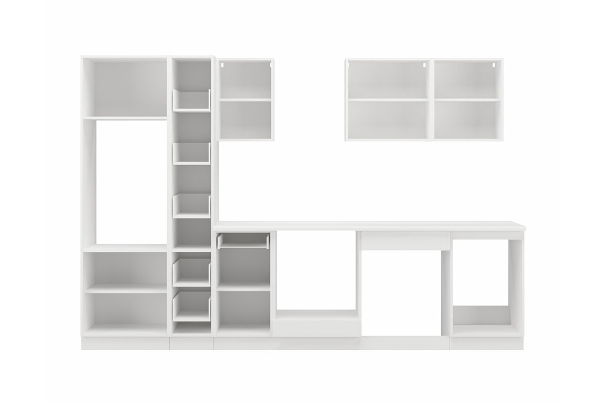 Komplet nábytku kuchennych Otin 3 m - šedý matera/Bílý Komplet nábytku kuchennych Otin 3 m - wnetrze bryl 