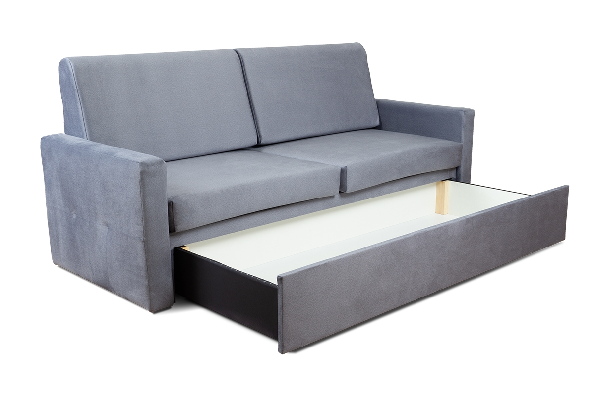 Canapea Elegantia 160 cm pentru pat rabatabil - gri catifea, hidrofobică  Sofa do polkotapczanu Elegantia 160 cm - gri catifea, hydrofobowy 