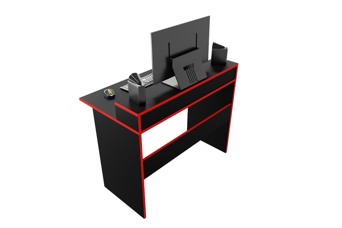 Písací stôl gamingowe Gemi  - Čierny / Červený  Písací stôl gamingowe Gemi - Čierny / Červený 
