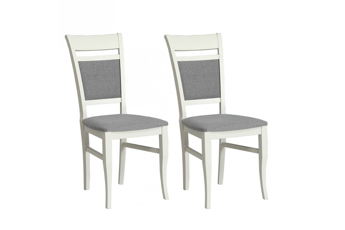 Komplet dwoch krzesel Kashmir - Biely / šedý Komplet dwoch krzesel Kashmir - Biely / šedý 