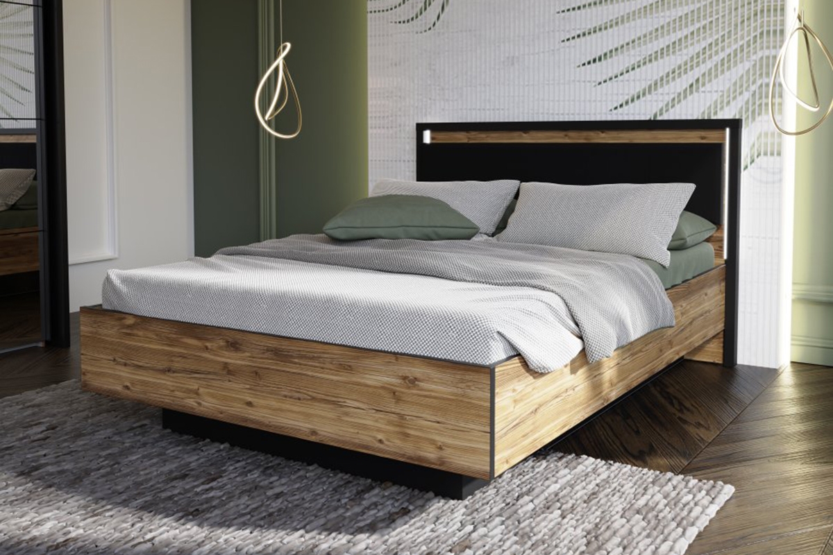 postel do ložnice s úložným prostorem Hayato 140x200 - swierk alpejski  postel do ložnice s úložným prostorem Hayato 140x200 - swierk alpejski 