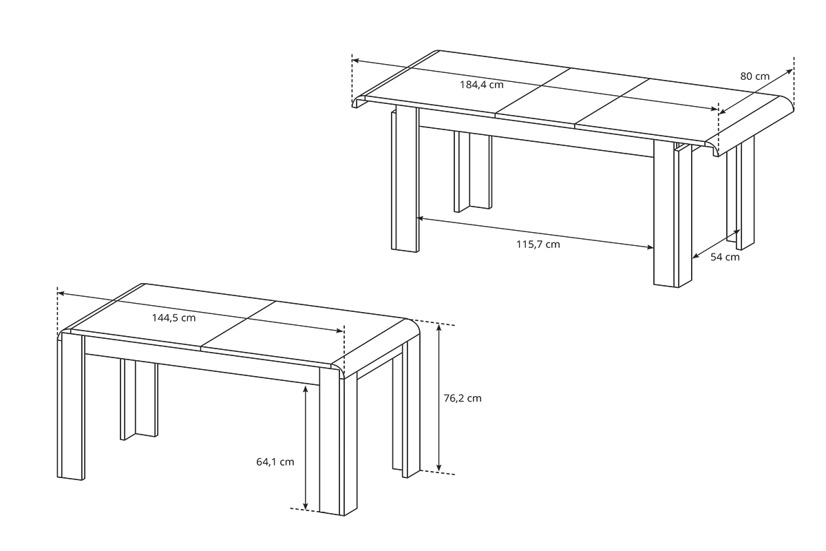 stôl rozkladany Lisal 145 cm - Dub sonoma stôl rozkladany Lisal 145 cm - Dub sonoma 