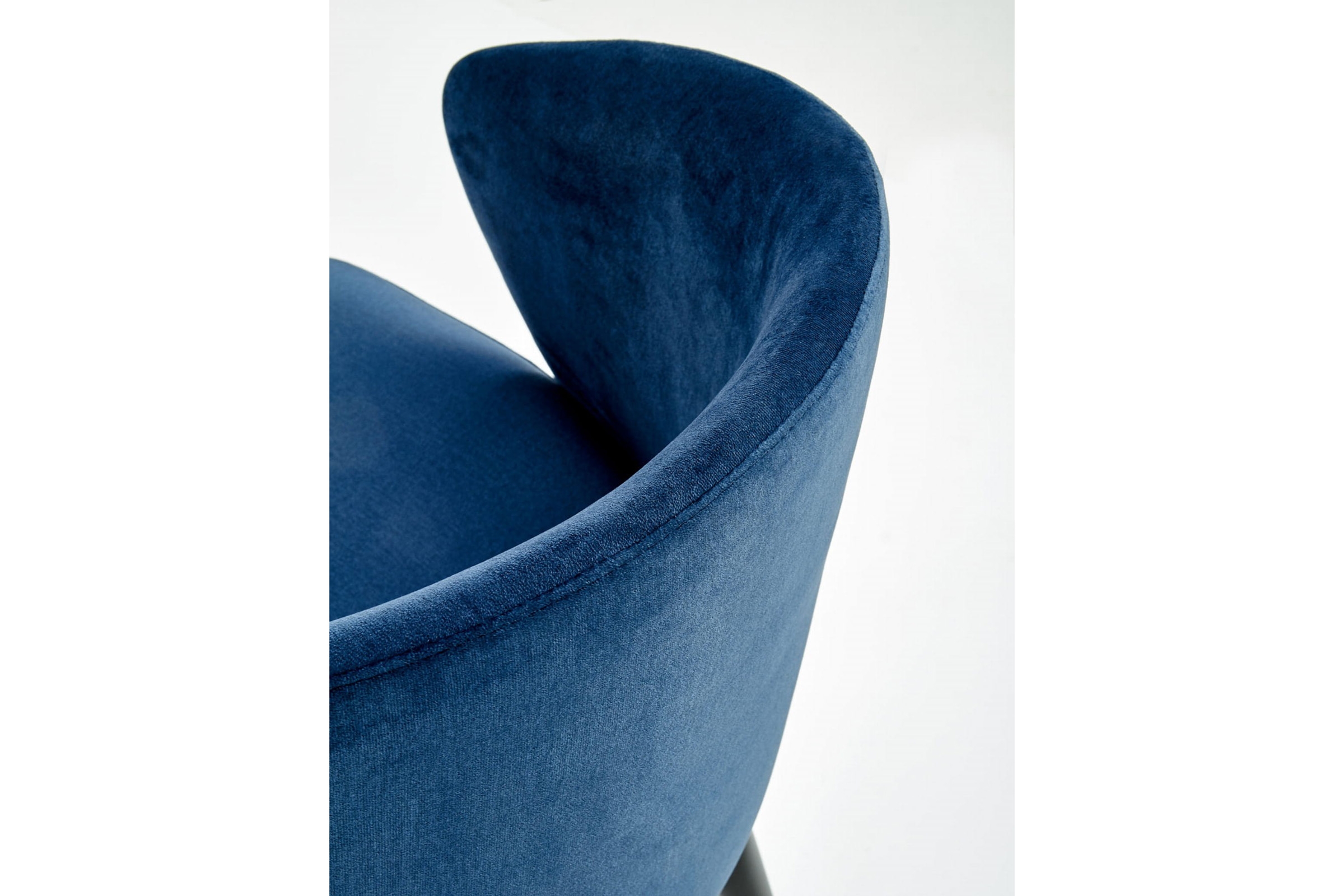 židle čalouněné Alagon z drewnianymi nogami - Monolith 77 / samet / Námořnická modrá / černé Nohy 