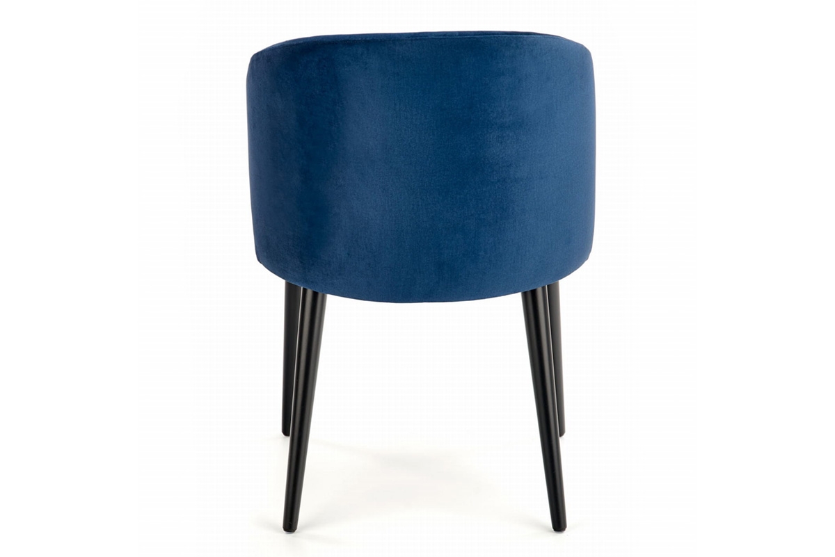židle čalouněné Alagon z drewnianymi nogami - Monolith 77 / samet / Námořnická modrá / černé Nohy 