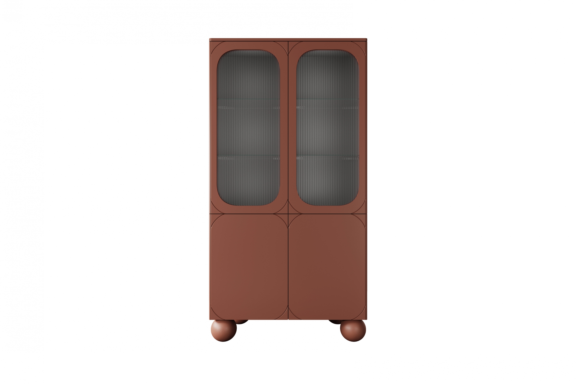 Vitrină Sonatia II 100 cm cu două uși pentru camera de zi - burgundy witryna cu două uși