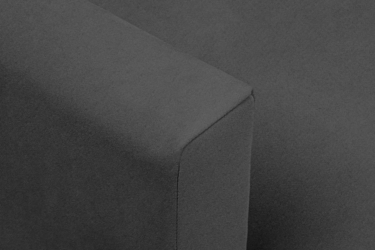 Canapea de colț Nylion extensibilă cu spațiu de depozitare - carouri gri închis Gemma 93, Picioare fag Canapea de colț rozkladany cu spațiu de depozitare Nylion - ciemnoszara plecionka Gemma 93, Picioare fag