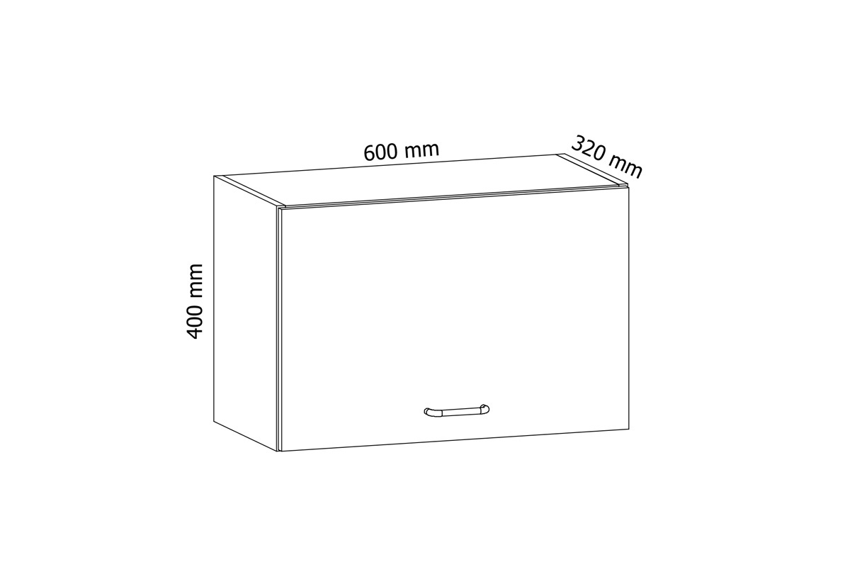 Prowansja G60K - závěsná výklopná skříňka Skříňka Rozměry prowansja 