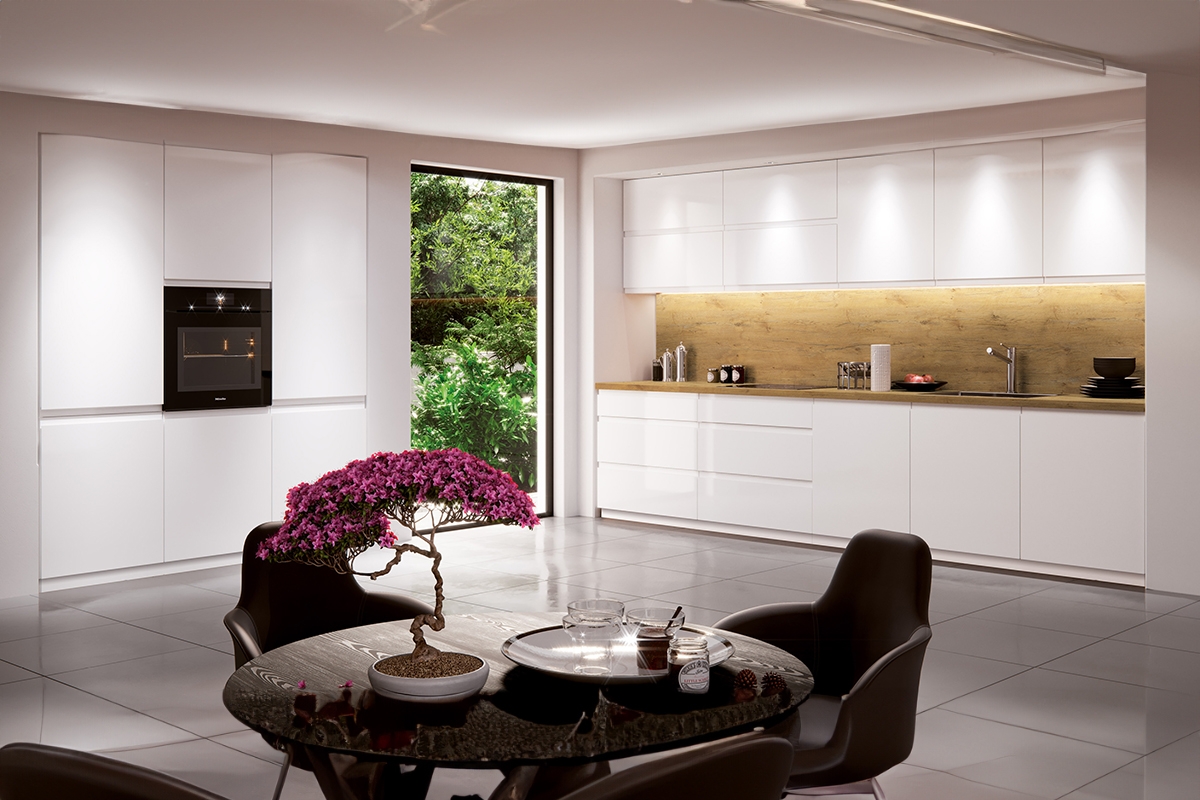 Aspen biely lesk G30 - závesná skrinka jednodverová kolekcia nábytku kuchynského Aspen - biely lesk 
