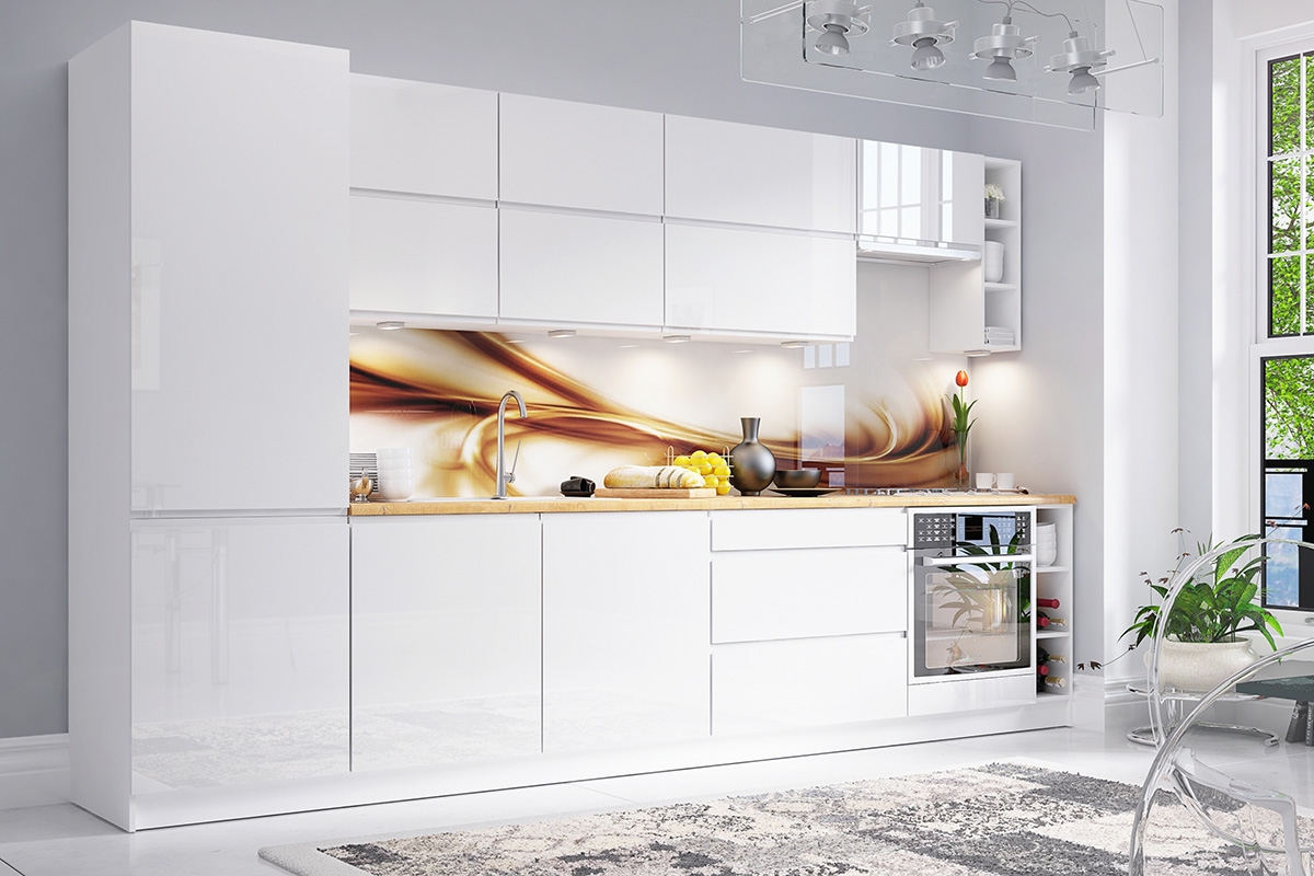 Horní kuchyňská skříňka Aspen G60K výklopná - bílý lesk kolekce nábytku kuchennych Aspen - Bílý lesk 