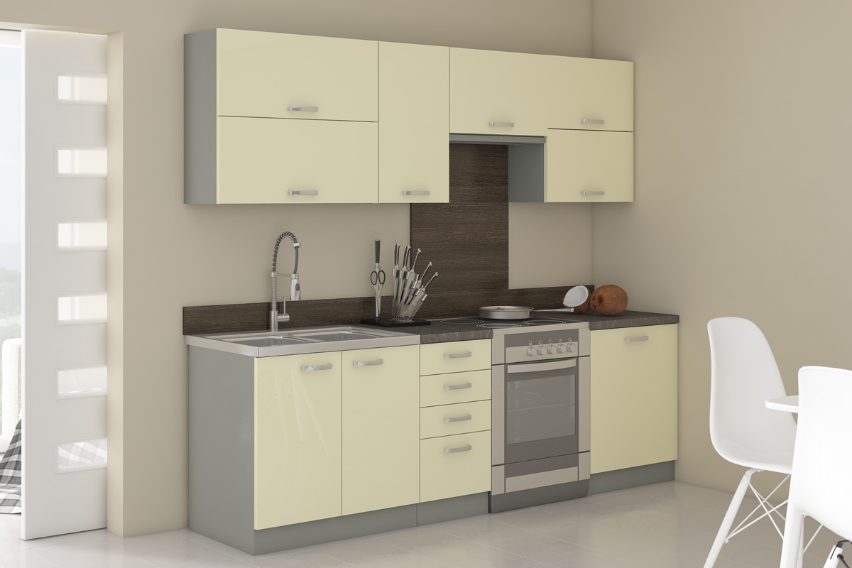 Karmen 80 D 2F BB - dolná dvojdverová skrinka Komplet kuchyňského nábytku Laon - vizualizácia 1