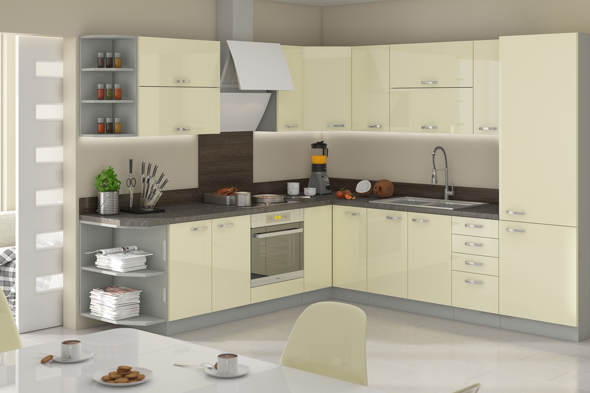 Karmen 60 D 1F BB - dolná skrinka Komplet kuchyňského nábytku Laon - vizualizácia 2