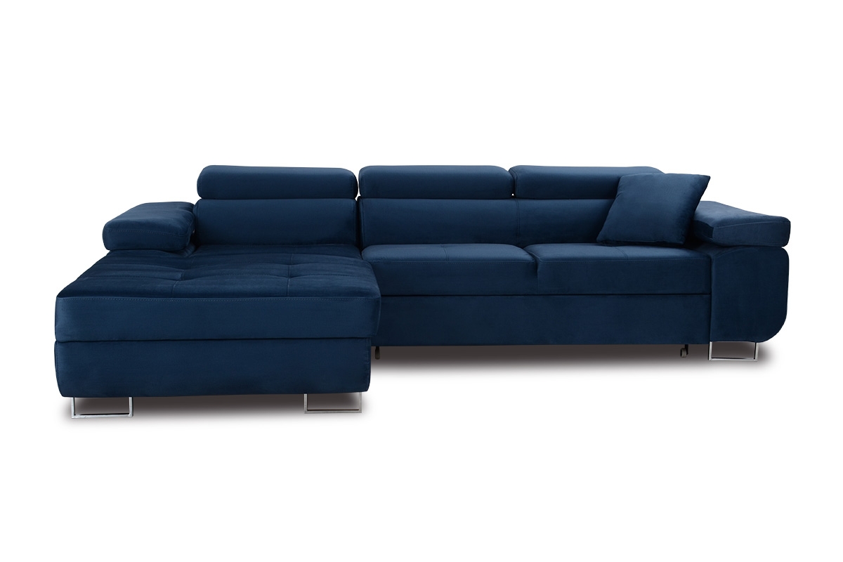 Canapea de colț modernă Annabelle II Tmavě modrý Rohová sedací souprava 