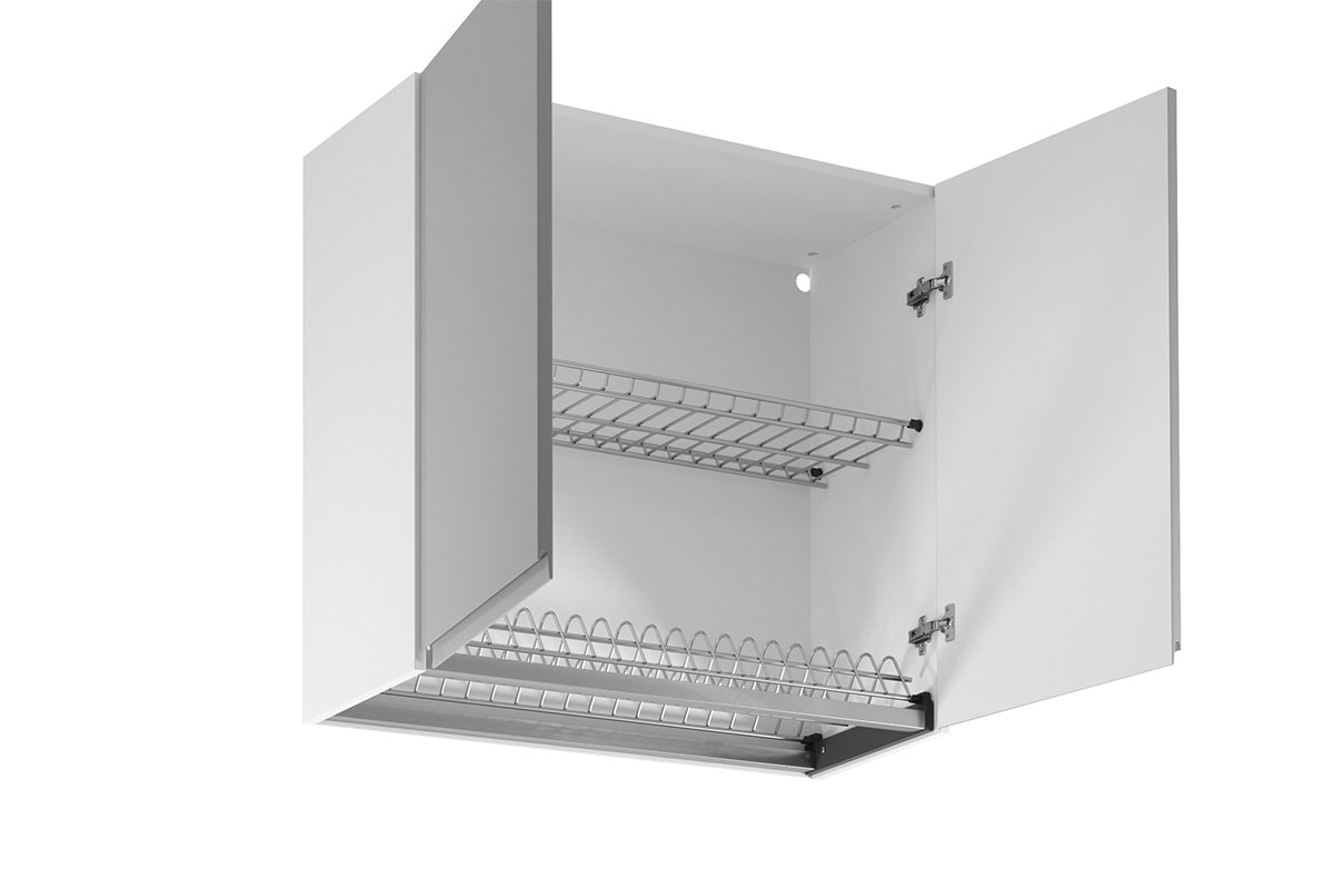 Aspen Šedý lesk G80C - Skříňka závěsná s odkapávačem Skříňka kuchyňská z suszarka do naczyn Aspen G80C - wnetrze 