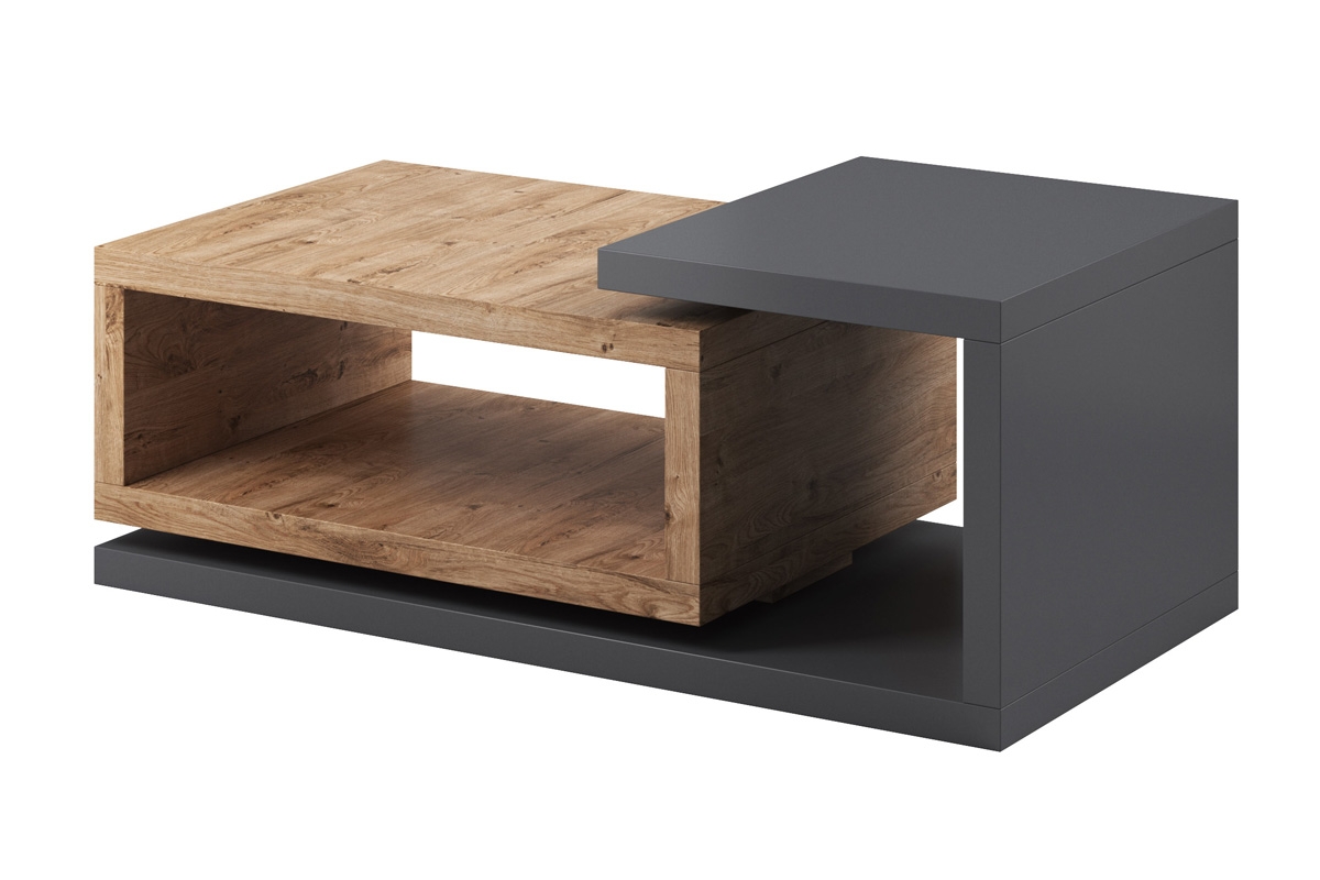 Konferenční stolek Bota 97 - 120 cm - antracit / dub ribbec Konferenční stolek do obývacího pokoje