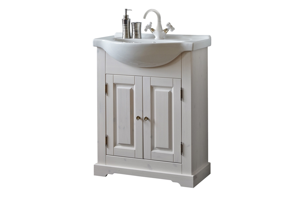 Komplet Drevenéch nábytku do kúpeľne Romantic - 65 cm Skrinka pod umývadlo v retro štýle