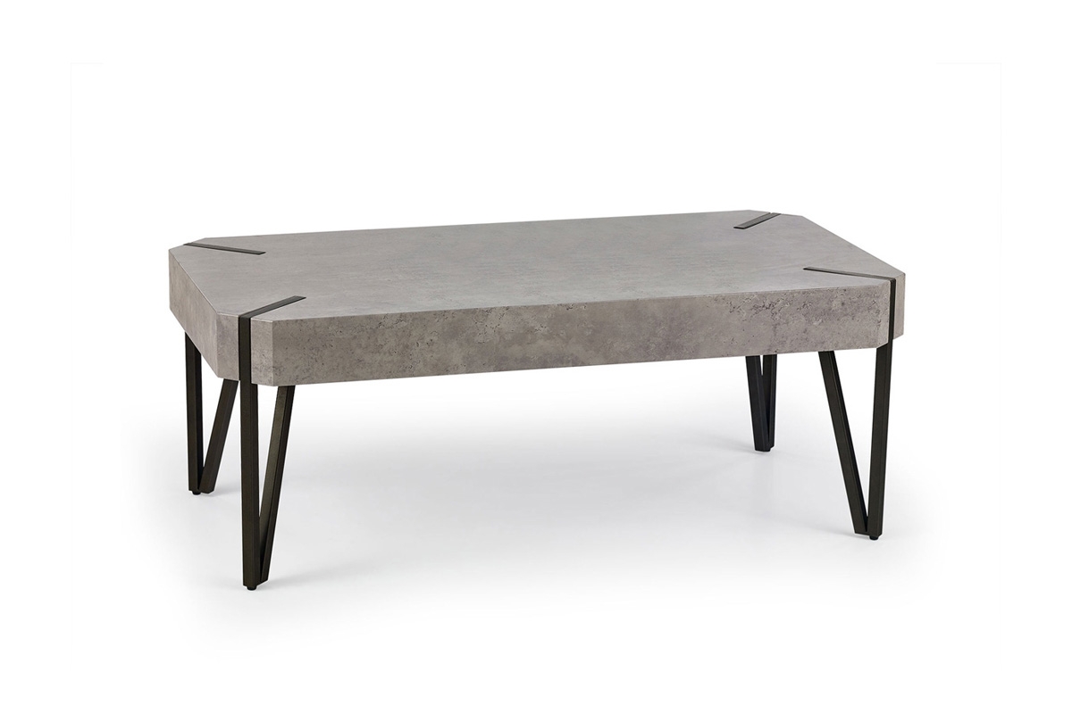 Konferenční stolek EMILY beton/Fekete moderní Stolek