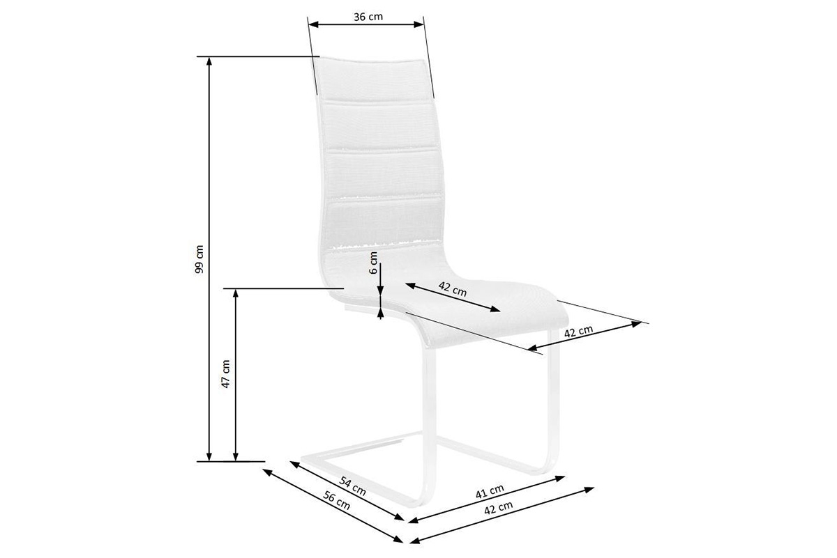 Židle K104 - černá / bílá židle čalouněné