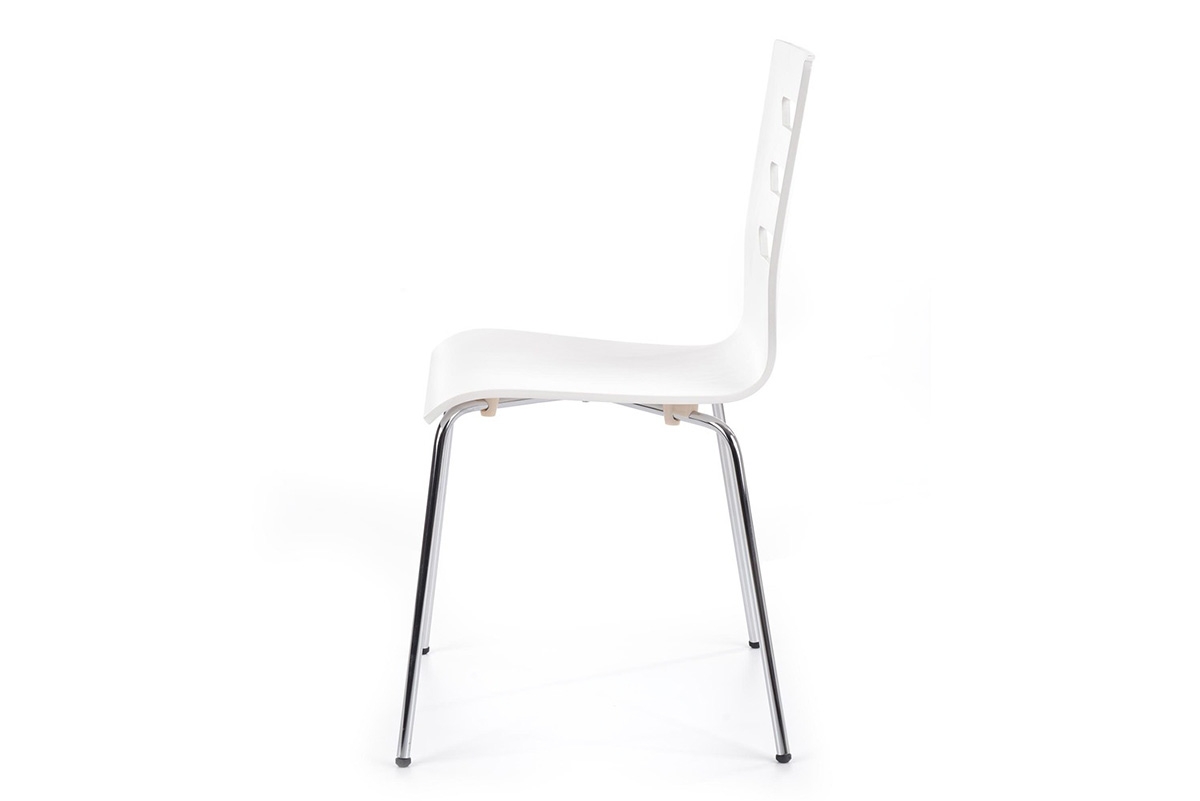 Scaun K155 cu picioare metalice - alb scaune K155 z metalowymi nogami - bialy