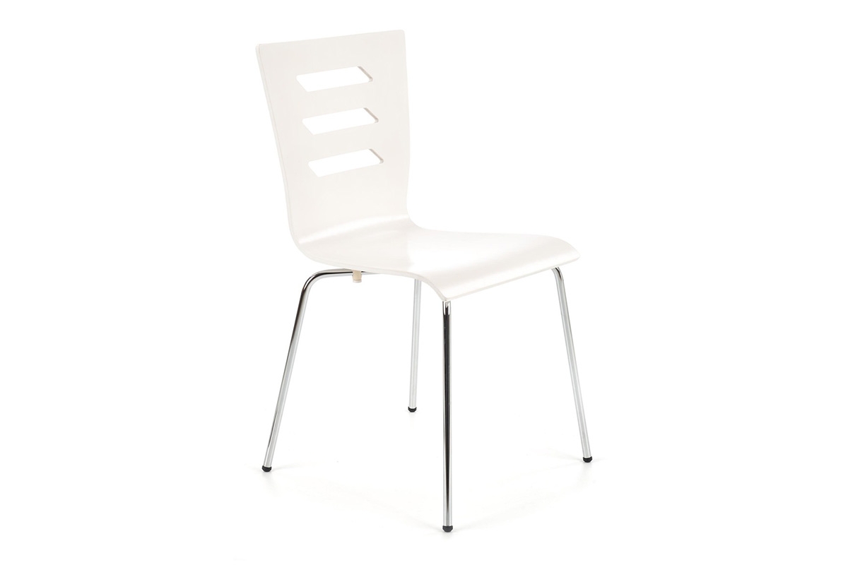 Jedálenská stolička K155 - biela Stolička K155 z metalowymi nogami - Biely