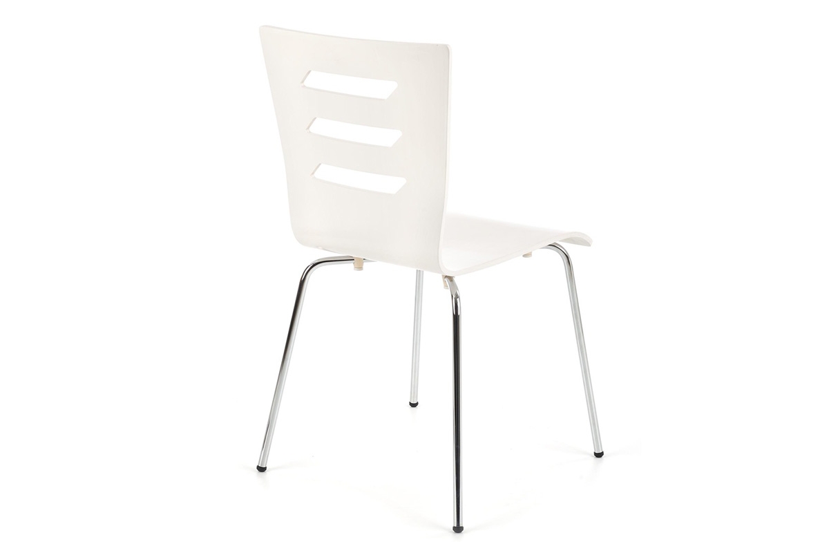 Židle K155 - bílá židle K155 z metalowymi nogami - Bílý